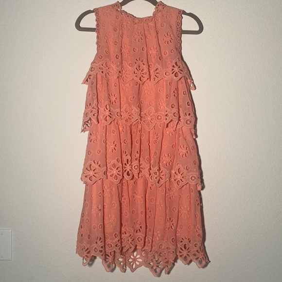 NWT Size 12 Rebecca Taylor Pinwheel Eyelet Tiered Dress - Picture 5 of 6